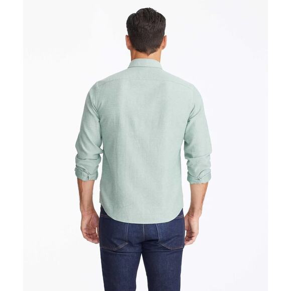 UNTUCKit Librando Cotton Button Down Shirt Slim Fit in Green Men's Size Medium - Picture 3 of 16